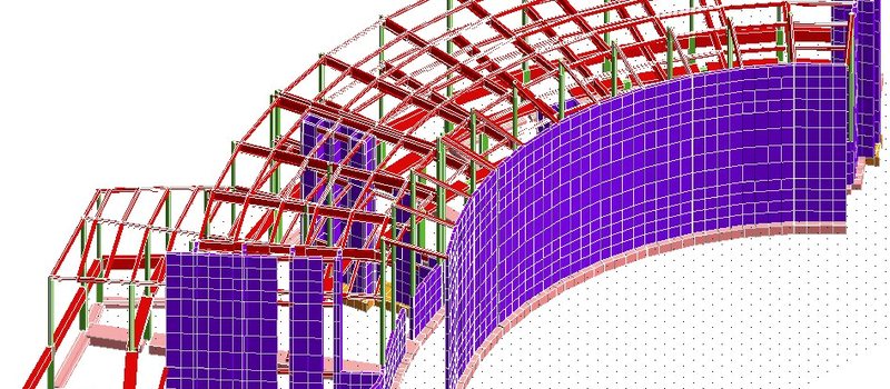 Modello di calcolo tridimensionale delle strutture